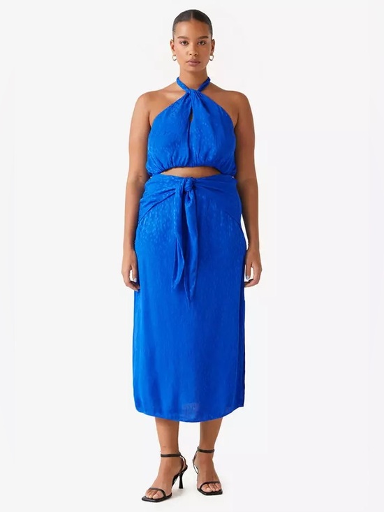 & Other Stories Dresses & Skirts - NWT & Other Stories Halter Cut Out Midi Dress Women’s Vibrant Royal Blue Sz 4